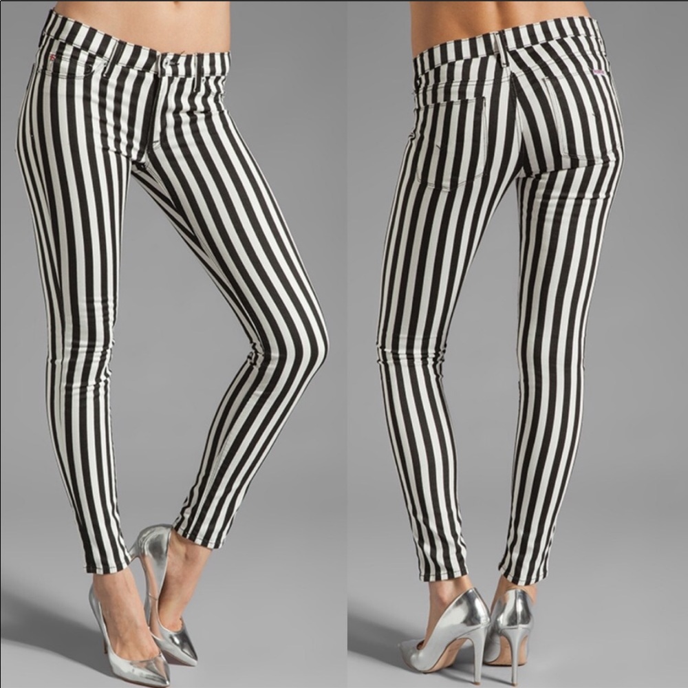 Hudson Jeans Krista Super Skinny Striped Jeans